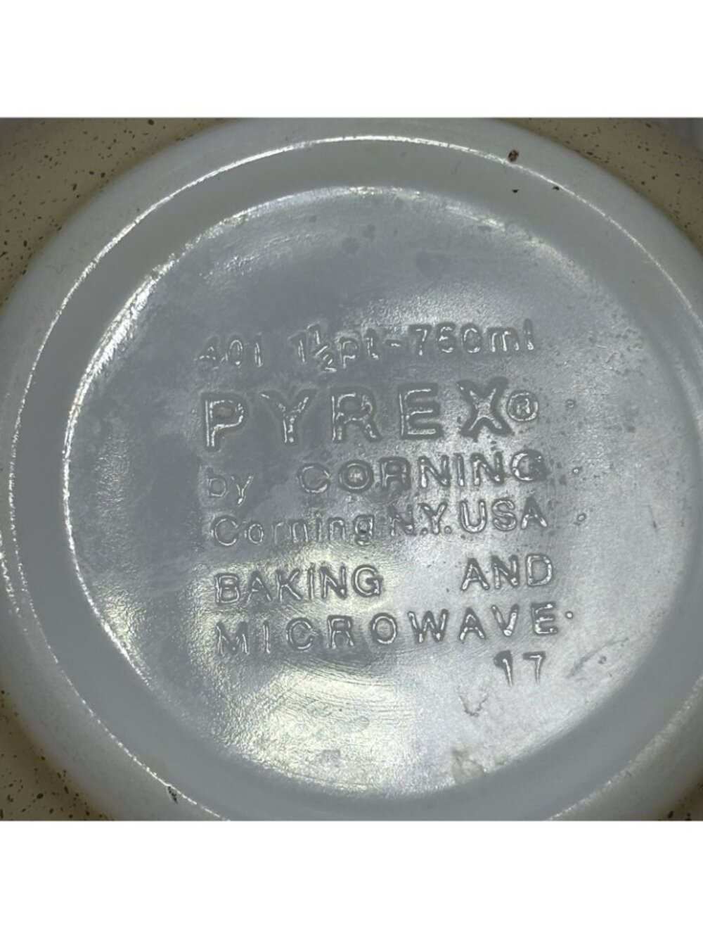 PYREX Homestead Vintage Nesting Mixing Bowl 401 / 1 1 / 1-1/2 Pt Blue & Tan - Picture 7 of 7